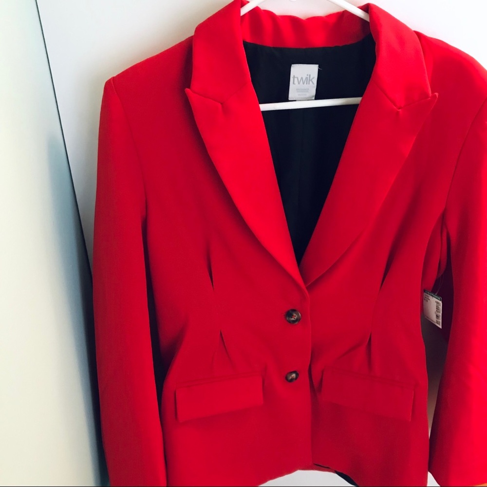 NWT twik Red Women's Blazer Suit Jacket